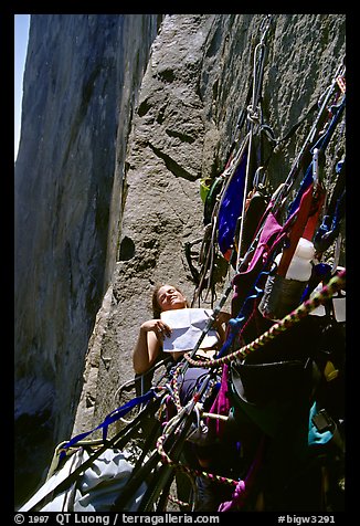 A ledge is even better. El Capitan, Yosemite, California (color)
