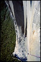 The impressive roof pitch. El Capitan, Yosemite, California (color)