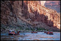 Raft convoy in Marble Canyon. Grand Canyon National Park, Arizona