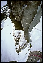 Climbing the headwall of Polar Circus. Canada