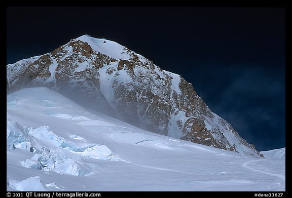 Lower section of West Buttress of Mt McKinley. Denali National Park (color)