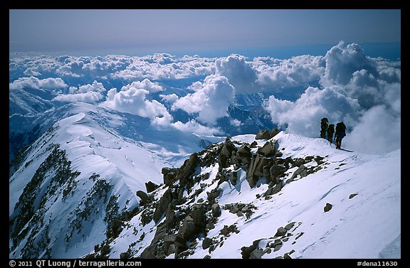 Upper section of West Buttress of Mt McKinley. Denali National Park (color)