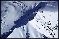 Mountain ridge and glacier. Denali National Park, Alaska, USA. (color)