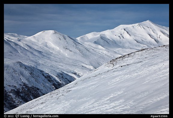 Brooks Range near Aitigun Pass in winter. Gates of the Arctic National Park (color)