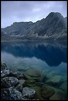 Lake II in Aquarius Valley near Arrigetch Peaks. Gates of the Arctic National Park, Alaska, USA.