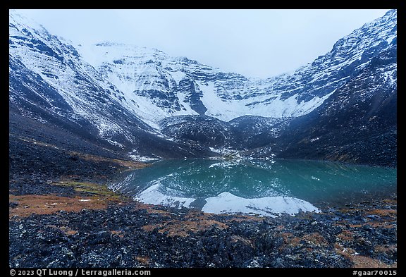 Lake and Three River Mountain. Gates of the Arctic National Park (color)