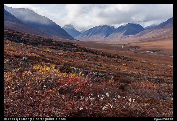 Inukpasugruk Valley in autumn. Gates of the Arctic National Park (color)