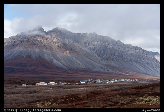 Anaktuvuk Pass and Soakpak Mountain. Gates of the Arctic National Park (color)