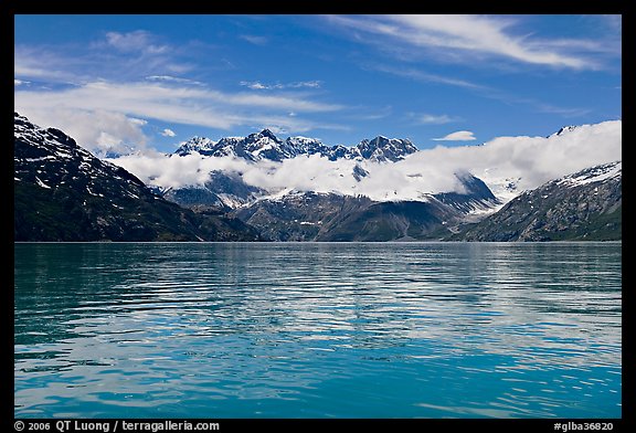 Fairweather range and reflections. Glacier Bay National Park, Alaska, USA.
