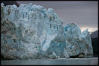 Blue ice on the face of Margerie Glacier. Glacier Bay National Park, Alaska, USA.