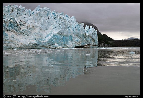 Margerie Glacier reflected in Tarr Inlet. Glacier Bay National Park, Alaska, USA.