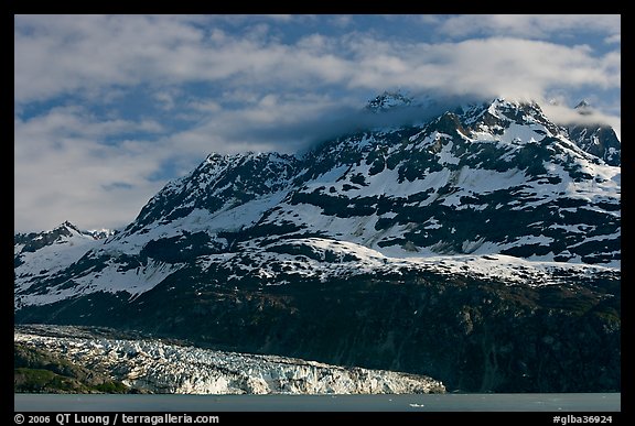 Mt Cooper and Lamplugh glacier, late afternoon. Glacier Bay National Park, Alaska, USA.