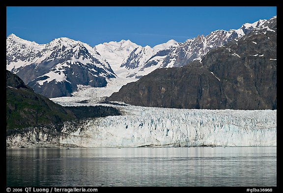 Margerie Glacier flowing from Mount Fairweather into Tarr Inlet. Glacier Bay National Park, Alaska, USA.
