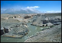 Convergence of the Lethe and Knife river, Valley of Ten Thousand smokes. Katmai National Park, Alaska, USA.