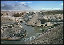 Gorge at the convergence of  Lethe and Knife rivers, Valley of Ten Thousand smokes. Katmai National Park, Alaska, USA. (color)