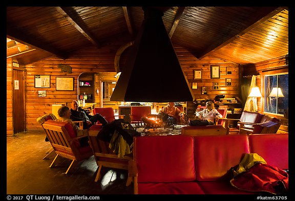 Inside Brooks Lodge. Katmai National Park (color)