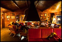 Inside Brooks Lodge. Katmai National Park ( color)