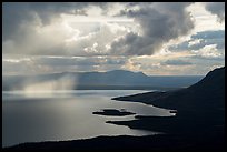 Clouds and showers above Lake Brooks. Katmai National Park ( color)