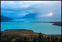 Naknek Lake with rainbowed shaft of light. Katmai National Park ( color)