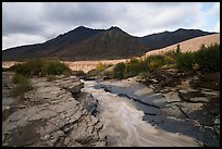 Ukak River flowing on rock bed, Valley of Ten Thousand Smokes. Katmai National Park ( color)