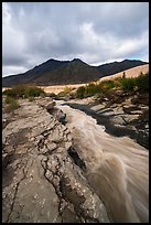 Ukak River flowing on hard rock, Valley of Ten Thousand Smokes. Katmai National Park ( color)