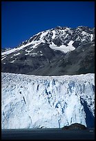 Aialik Glacier and mountains. Kenai Fjords National Park, Alaska, USA.