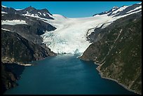Aerial View of Holgate Glacier front. Kenai Fjords National Park ( color)