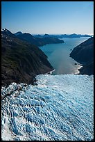 Aerial View of Holgate Glacier above Holgate Arm. Kenai Fjords National Park ( color)