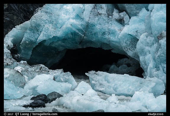 Tunnel under Exit Glacier, 2016. Kenai Fjords National Park (color)