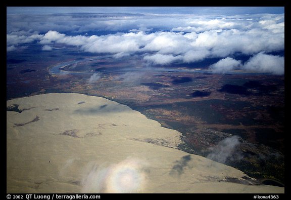 Aerial view of the Arctic dune field. Kobuk Valley National Park (color)