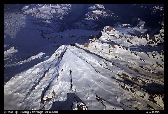 Aerial view of Redoubt Volcano. Lake Clark National Park, Alaska, USA.