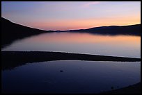 Turquoise Lake, midnight sunset. Lake Clark National Park, Alaska, USA.