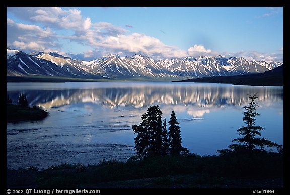 Twin Lakes, evening. Lake Clark National Park (color)