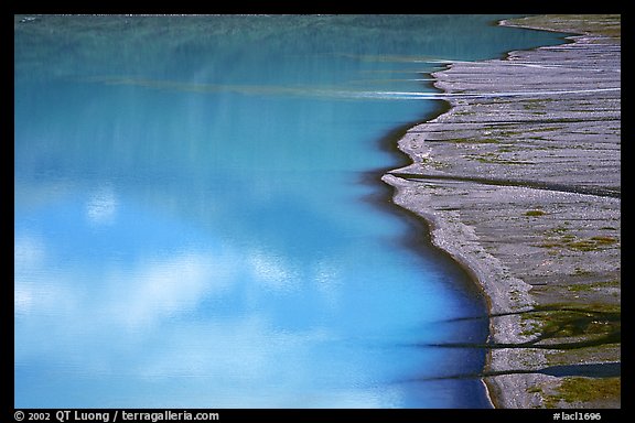 Turquoise Lake and gravel bar. Lake Clark National Park, Alaska, USA.