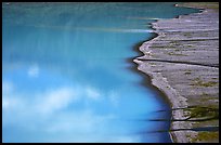 Turquoise Lake and gravel bar. Lake Clark National Park, Alaska, USA.