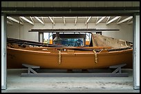 Building housing historic fishing boat from Bristol Bay. Lake Clark National Park ( color)
