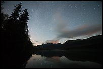 Starry sky above Kontrashibuna Lake. Lake Clark National Park ( color)