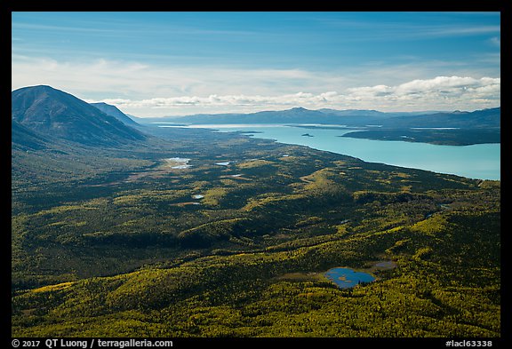 Looking south from Tanalian Mountain. Lake Clark National Park, Alaska, USA.