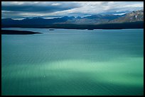 Aerial view of light and shadows on Lake Clark. Lake Clark National Park ( color)
