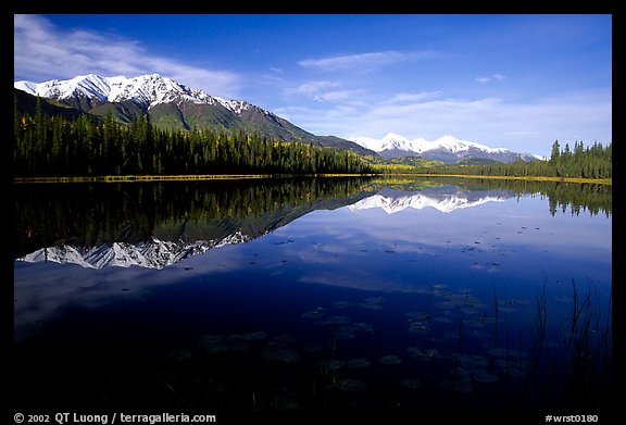 Crystalline Hills and Crystal Lake. Wrangell-St Elias National Park, Alaska, USA.