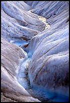 Close-up of glacial stream on Root glacier. Wrangell-St Elias National Park, Alaska, USA.