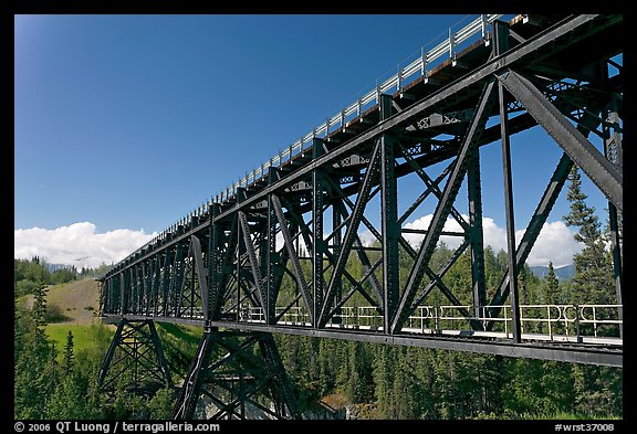 Bridge over Kuskulana river. Wrangell-St Elias National Park (color)