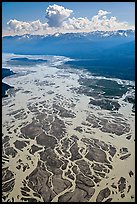 Aerial view of braids of the Chitina River. Wrangell-St Elias National Park ( color)
