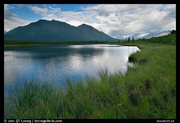Clearing storm on lake. Wrangell-St Elias National Park (color)