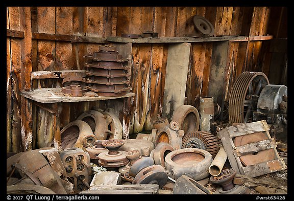 Abandonned machinery parts in mine. Wrangell-St Elias National Park (color)