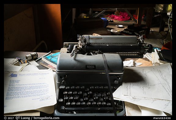Typewriter with letter dated 1964. Wrangell-St Elias National Park (color)