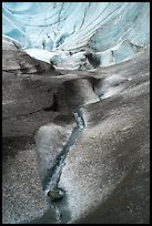 Sculptured bowl, Root Glacier. Wrangell-St Elias National Park ( color)