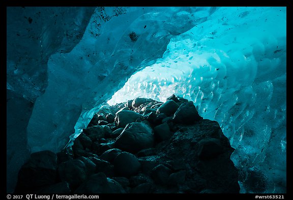 Ice cave below Root Glacier. Wrangell-St Elias National Park (color)