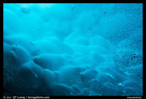 Looking through ice below Root Glacier. Wrangell-St Elias National Park (color)