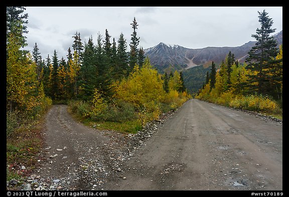 Old Wagon Road and new road. Wrangell-St Elias National Park (color)